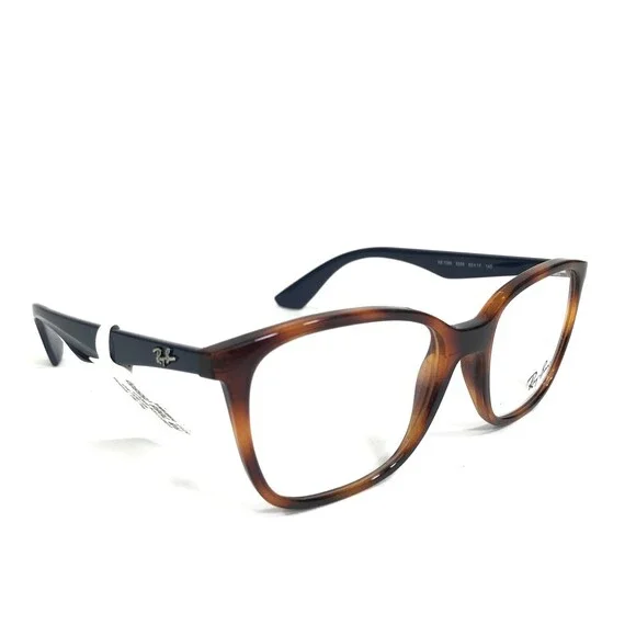 Ray-Ban Eyeglasses Frames RB7066 5585 Blue Brown Tortoise Square 52-17-140